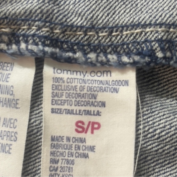 Tommy Hilfiger Medium Washed Denim Collared Vest Small - Picture 7 of 12